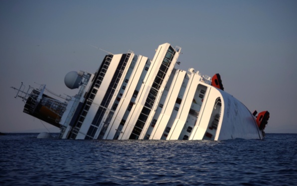 View of the Costa Concordia taken on January 14, 2012. Filippo Monteforte/AFP/Getty Images