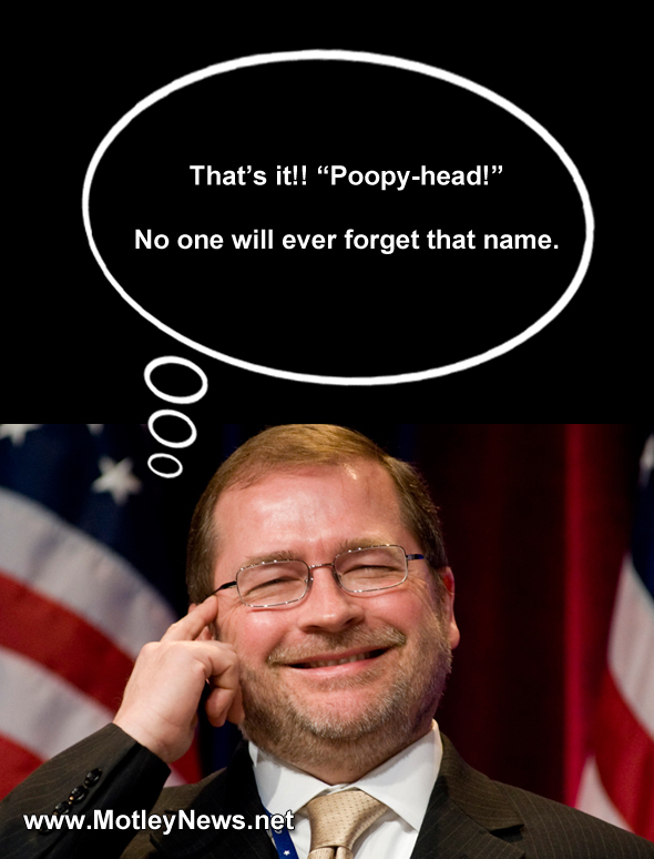 Grover Norquist Romney was a poopy head 44 done
